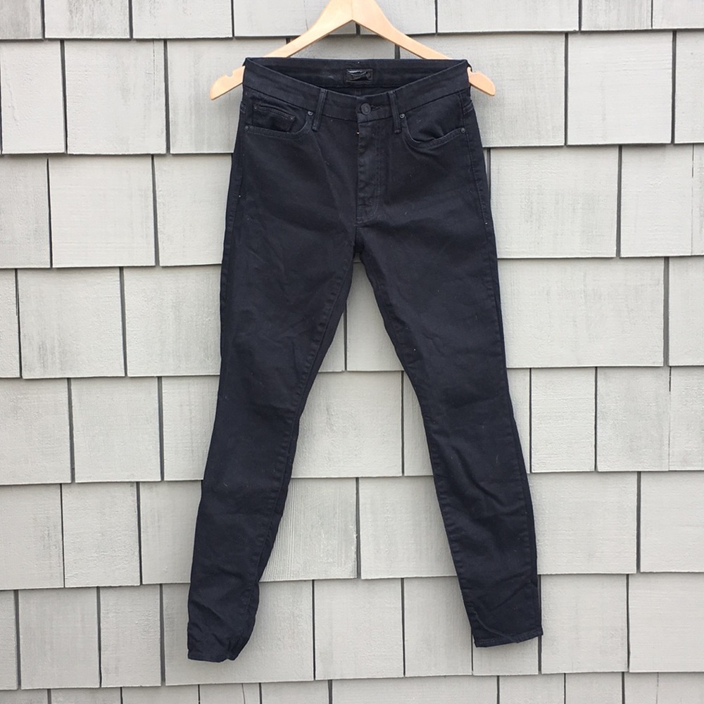 Mother “looker” high waist stretch black pant